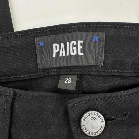 PAIGE Hoxton Crop Jeans in black Size 28 - Picture 3 of 7